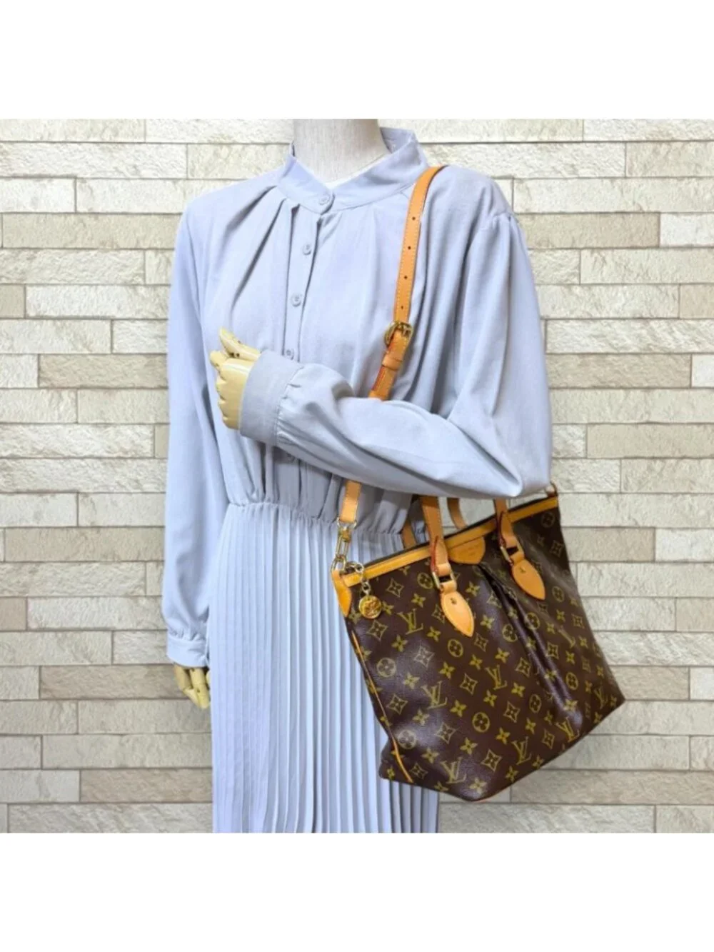 Louis Vuitton Palermo PM Monogram Shoulder Bag Canvas Brown